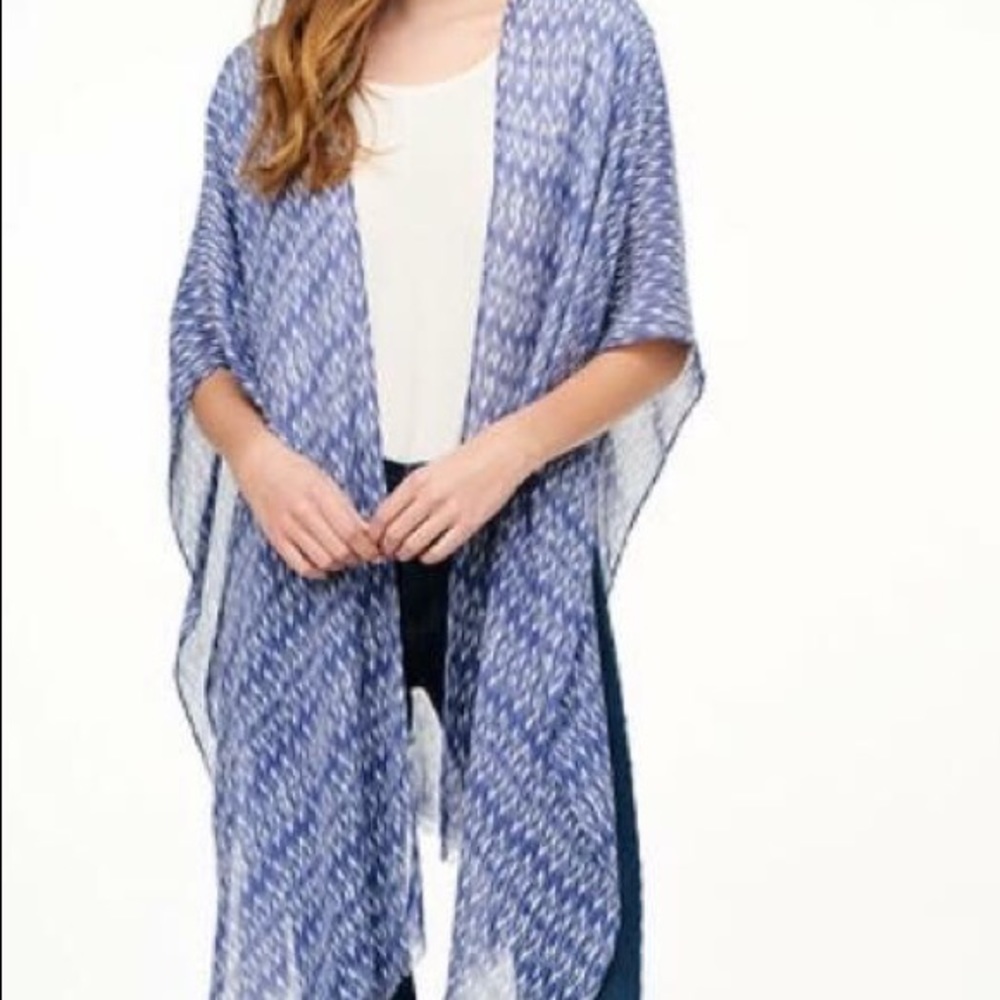 Stella & Dot’s Versatile Blue Poncho Scarf!